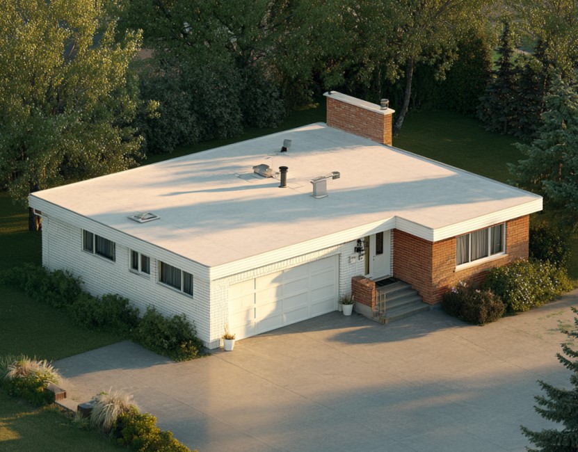 flat roof installation in Ghost Lake, AB